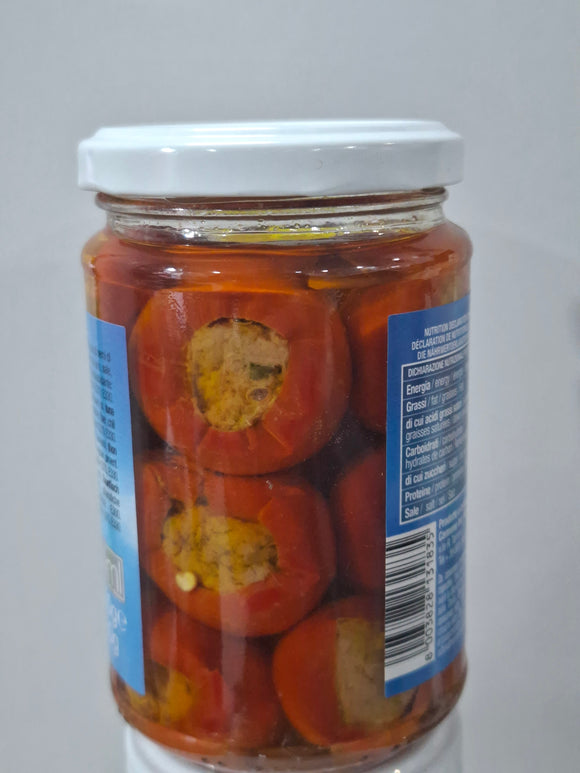 Peperoncini ripieni con Tonno e Capperi in olio di semi di girasole gr.290