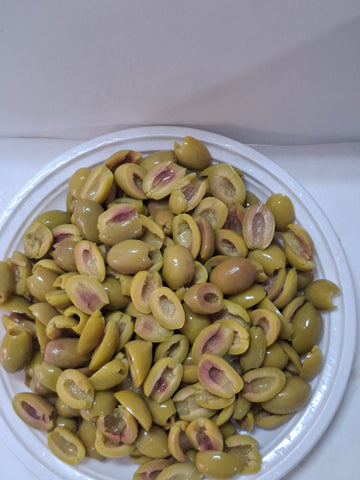 Olive verdi in salamoia a barchetta origine Grecia
