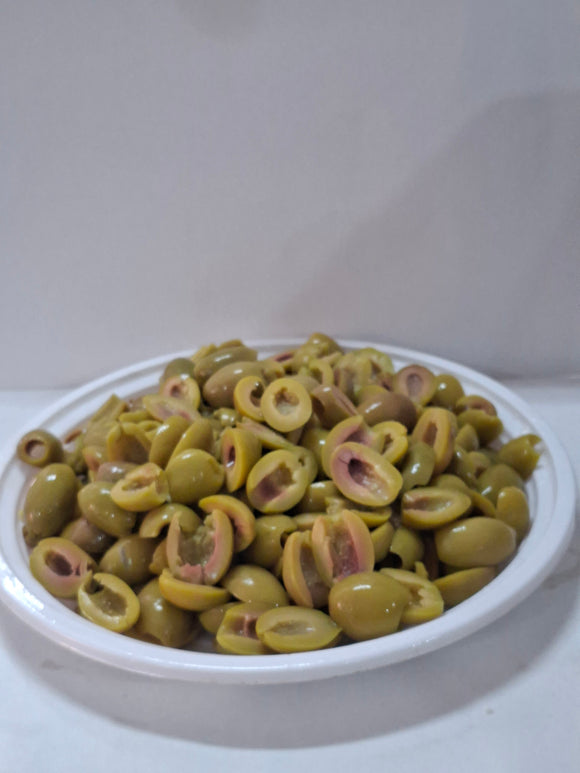 Olive verdi in salamoia a barchetta origine Grecia